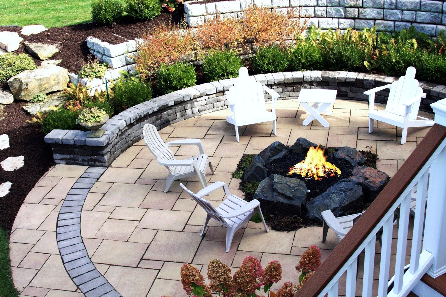 Patio Firepit Landscaping Services Grand Rapids MI