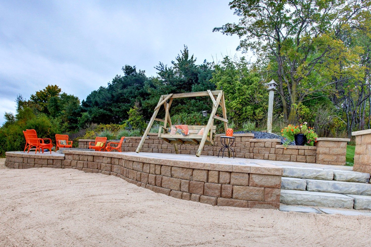 Retaining Walls Patios Construction Promow Of Byron Center Mi