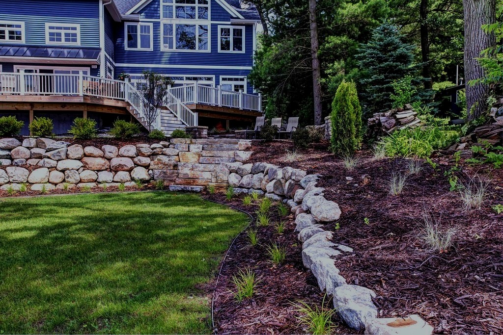 Rock Retaining Wall Builders in Grand Rapids MI - ProMowLandscape.com